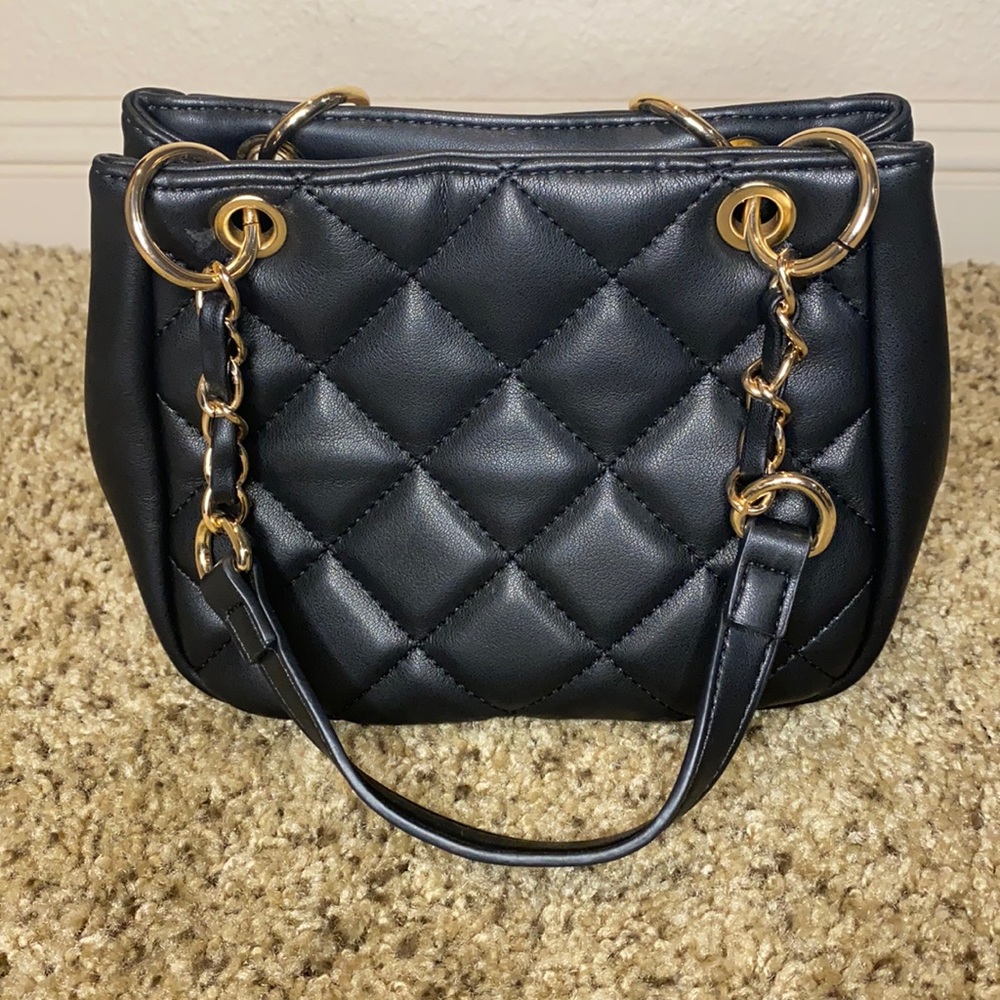 Forever 21 // Black Leather Quilted Bag